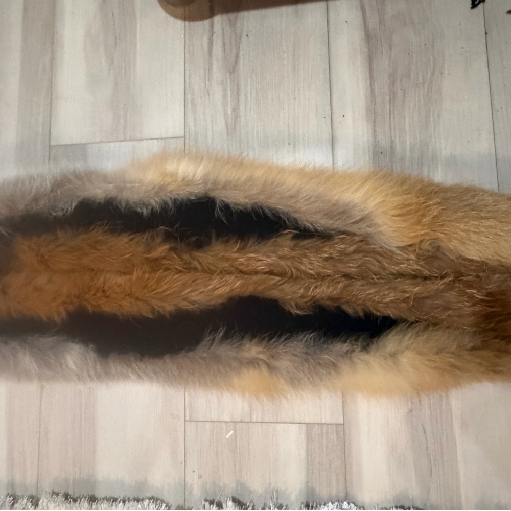 Red fox fur scarf & fox hat luxurious long hair Cossack hat new gold fox scarf - Picture 16 of 16